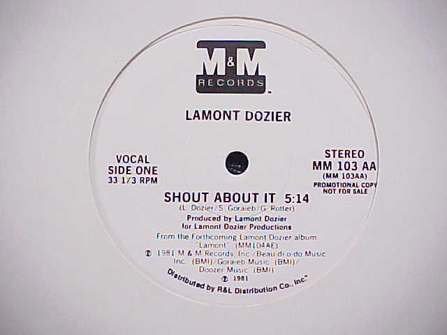 Dozier,Lamont Shout About It 2 Mix White Label Promo 12 12''