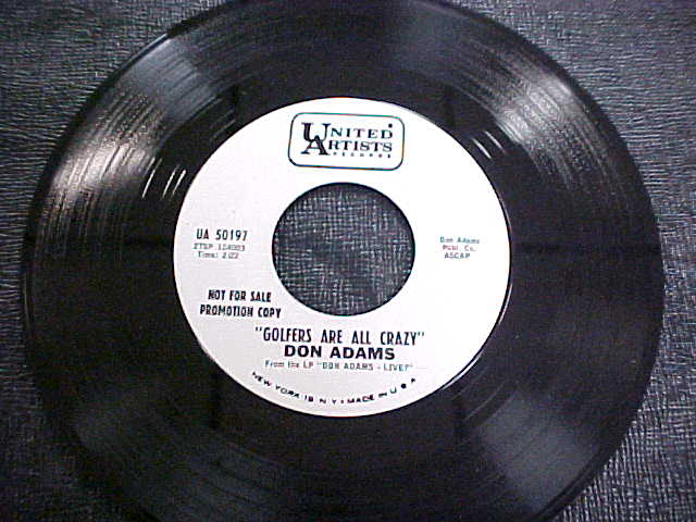 Adams,Don Golfers Are All Crazy Live White Label Promo 45 45RPM
